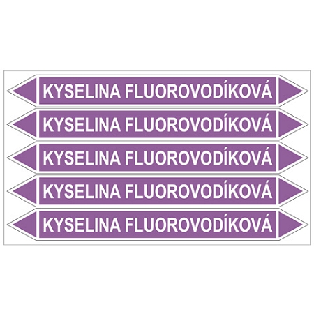 Značení potrubí, kyselina fluorovodíková